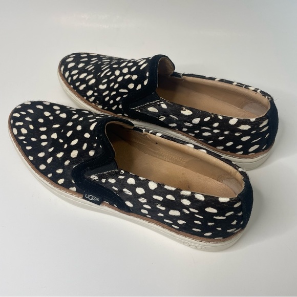 Ugg Soleda Calf Hair Animal Print Slip On Flats Casual Sneakers Womens Size 6 - Picture 6 of 14